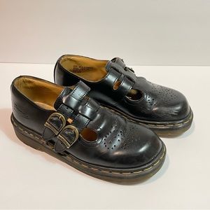 Vintage Leather Dr. Martens Mary Janes Made in England Size 6 (4 UK)